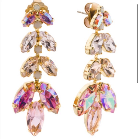 Sorrelli Repeating Navette Dangle Earrings in Pink Pastel Multi NWT - Picture 4 of 17